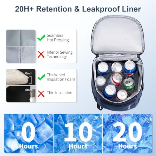 SPARTER Backpack Cooler Insulated 33/49 Can Leakproof Waterproof Bag Beach - Image 6