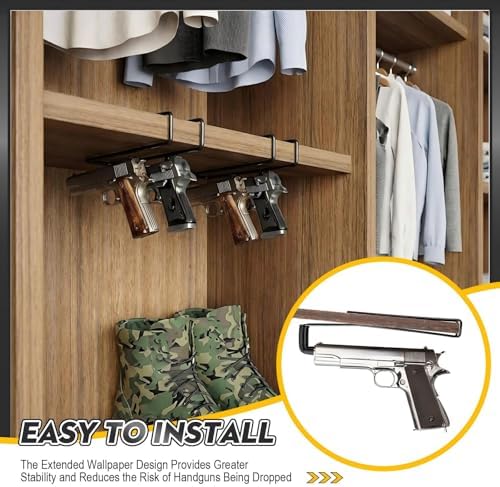 Yaocom 10 Packs for 20 Guns Pistol Rack for Gun Safe Shelf - Image 4
