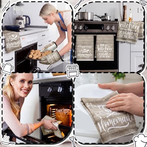 Sratte 6 Pcs Kitchen Decor Accessories Set, Kitchen, Brown Wood Grain - Image 5