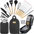 Camping Cooking Utensils Set, Silicone Cookware for Travel BBQ by Camkinger