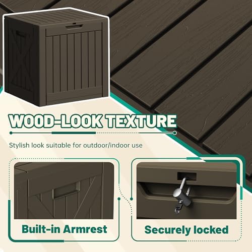 Devoko 40 Gallon Deck Box Lockable Outdoor Storage Box Waterproof for Patio - Image 2