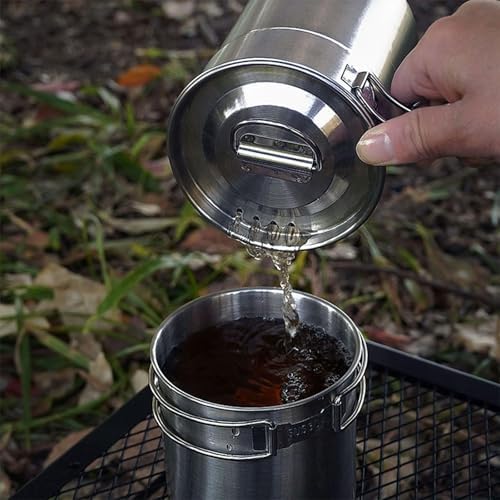KOKKOYA Stainless Steel Camping Cups Mug Small Backpacking Bush Pot Set - Image 5