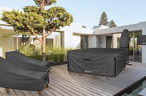 ULTCOVER Waterproof Patio Furniture Cover 76L x 54W in, Black - Image 6