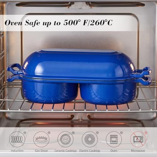 Dutch Oven for Sourdough Bread Baking, Enameled Cast Iron Dutch Oven Pot with Lid, 500°F Oven Safe Non Stick Sourdough Bread Pan, Dual Round Bread Loaf Pan for Homemade Cake Meatloaf - Image 5