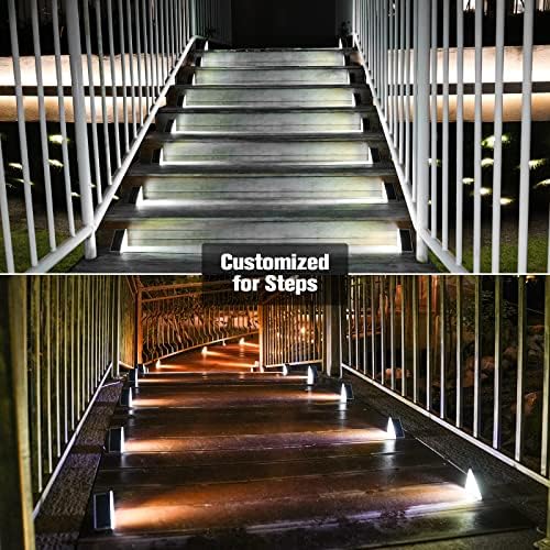 VOLISUN Solar Stair Lights 8 Pack, Solar Step Lights Waterproof IP67 - Image 3