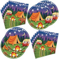 40pcs Camping Party Decorations Happy Camper Plates and Napkins for Forest Camping Adventure Party,Suitable for 20 Guests by Unknown