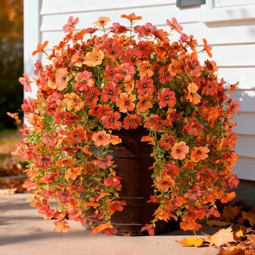ZFProcess Artificial Fall Flowers for Outdoors 2PCS Silk Fake Flowers by ZFProcessArtificialFlowers