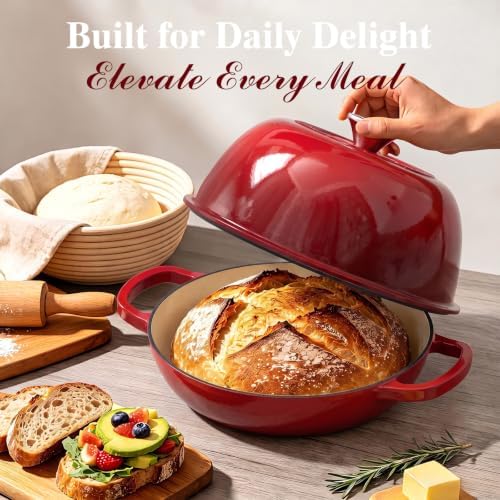 Umite Chef 6QT Enameled Dutch Oven for Sourdough Starter Kit - Image 7