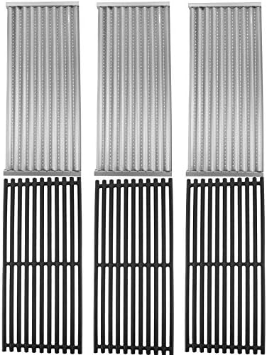 Emitter Plate & Grill Grate 463242516 for Charbroil Commercial Infrared 3 Burner Grills 463242515 466242515 463243016 463367016 466242516 463342620 463346017, Charbroil G474-0017-W1 G466-2400-W1 Parts by SafBbcue