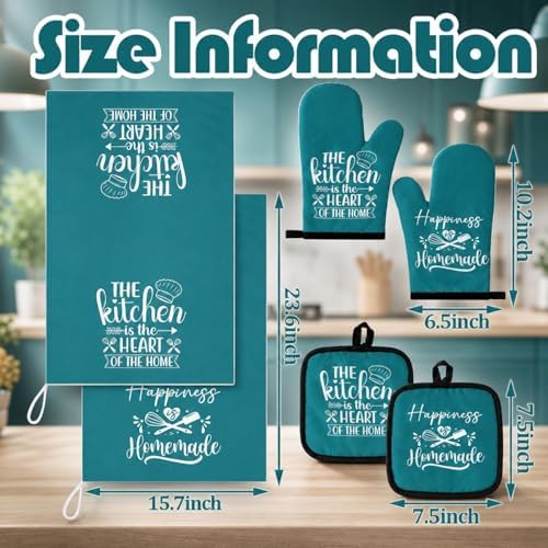 Sratte 6 Pcs Kitchen Decor Accessories Set, Kitchen, Teal - Image 3