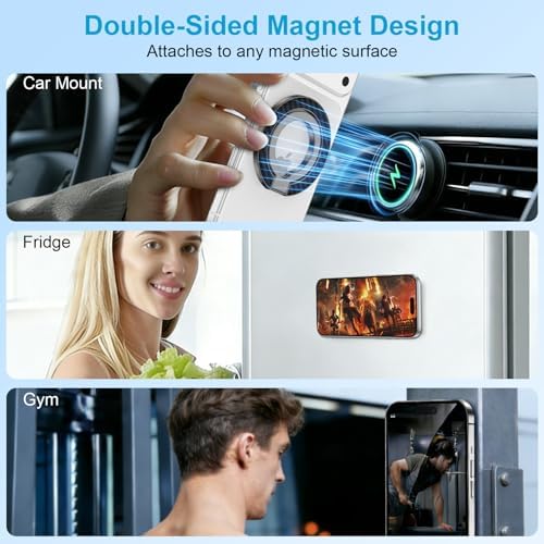 MagSafe Phone Ring Holder, 360° Rotation Magnetic Phone Grip Kickstand - Image 7
