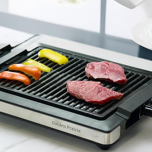 Indoor Grills Electric Smokeless, 1600W BBQ Grill with Water-Filled Drip Tray, 15-Inch Nonstick Grate for Steaks & Korean BBQ, Rapid Heating for Searing - Image 4