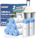Small 2 Gallon Trash Bags Drawstring,0.96 Mil,Unscented,240 Count by TFORING%C2%AE