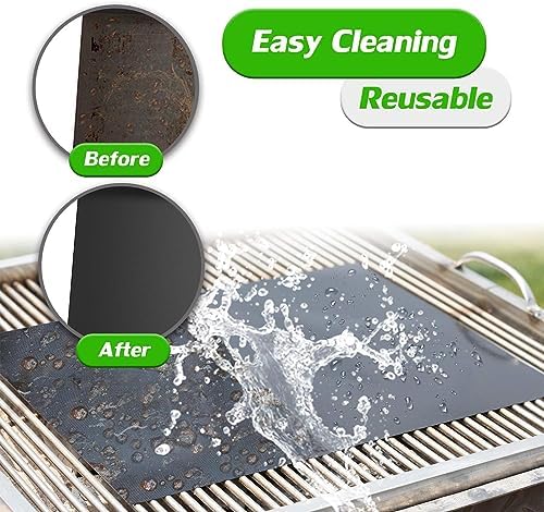 Set of 12 Grill Mats for Outdoor Gas Grill, 15.75 x 13 Inch - Image 4