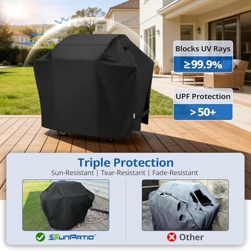 SunPatio Gas Grill Cover 60 Inch, Outdoor Heavy Duty Waterproof BBQ Cover - Image 4