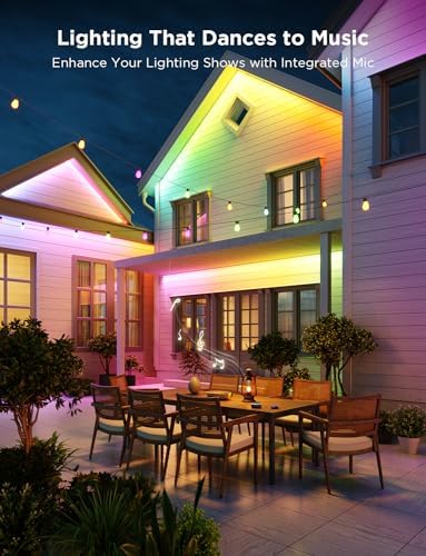 Govee Outdoor LED Strip Lights, 98.4ft Smart Outdoor Lights Compatible with Alexa and Google Assistant, App Control, IP65 Waterproof, RGBIC Lights for Patio, Eave, Party Decorations (Pack of 2) - Image 5