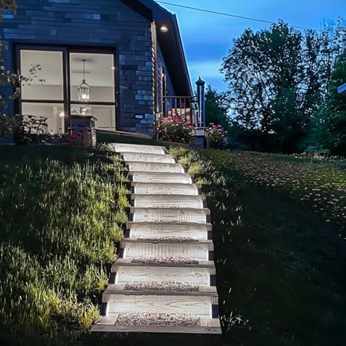 JOFIOS Solar Step Lights - 12 Pack, Waterproof IP67, Deck & Staircase Lights, Patio & Front Step (Cool Brown) - Image 6