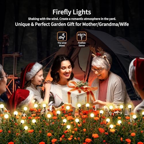 Solar Lights Outdoor Waterproof, 10 Packs 80LED, Solar Garden, Patio, Garden Decor, Patio Decor, Firefly Outdoor, Unique Gifts for Women, Gifts for Grandma - Image 5