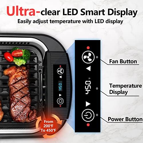 Indoor Grill, CUSIMAX Smokeless Grill Indoor, 1500W Electric Grill Griddle - Image 3