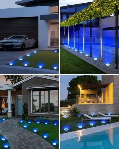 btfarm 16 Pack Solar Lights Outdoor Waterproof, 8 LED Solar Ground Lights - Image 5