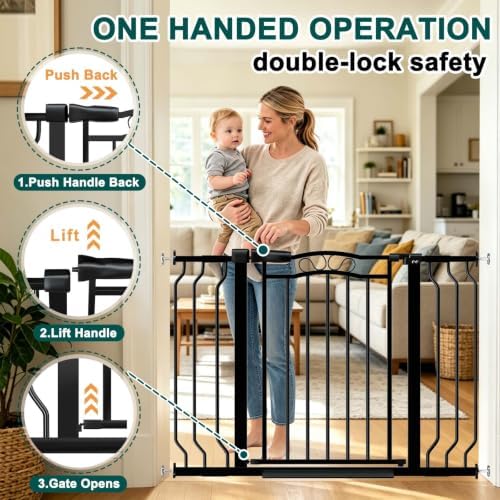 Fairy Baby 53.1"-62.5" Extra Wide Baby Gates for Doorways Pressure Mounted - Image 3