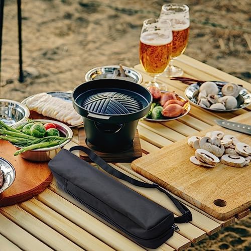 Grill Utensil Storage Bag, Grilling Bags for Outdoor Grilling, Foldable Grill Hardware & Tools BBQ Bag, Oxford Cloth Grill Utensil Storage Bag for Camping and Hiking BBQ(black) - Image 5