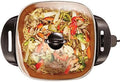 bella 12x12 Electric Skillet & Frying Pan with Glass Lid, Nontoxic, Coppper by bella