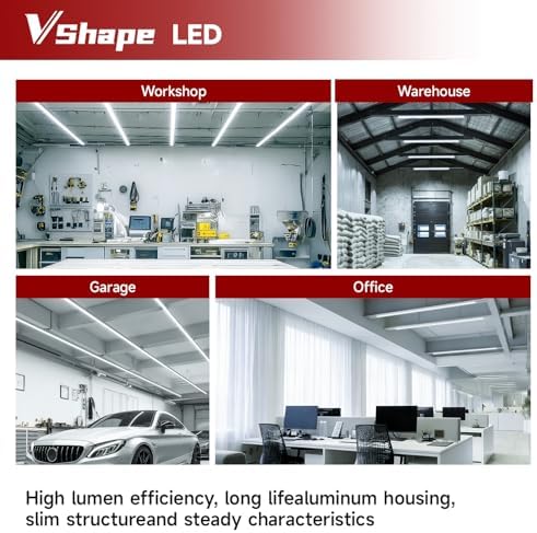 LED Shop Light for Garage, T5, 4FT, 20W, 2200LM, 6500K, 4 Pack - Image 7