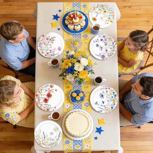 60Pcs Wildflower Paper Plates 7" for Wedding Birthday Party - Image 2