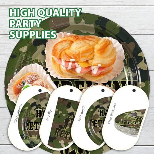 96Pcs US Army Retirement Party Decorations, Serve 24 - Image 6