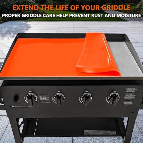 17" Silicone Griddle Mat for Blackstone 17 Inch Grill, Heavy Duty Food Grade Silicone Griddle Cover, Protect Your Grill from Dirt & Rust All Year Round - Image 4