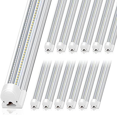 Barrina T8 LED Shop Lights 8FT, 100W 15000LM 5000K, High Output, 12 Packs by Barrina