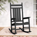 SERWALL Rocking Chair Outdoor, Comfortable Rocker for Adults, Black by SERWALL