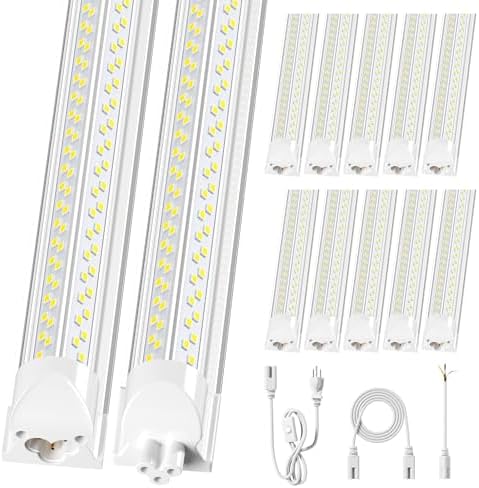 Super Bright 50W Led Shop Lights 4FT 10-Pack 5000K 7500LM For Garage Shop by ELEKICO