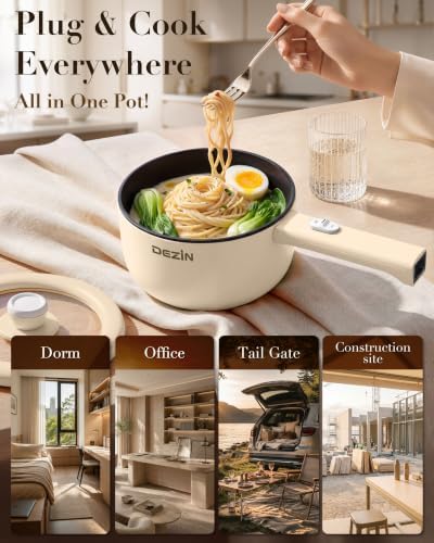 Dezin 2L Hot Pot Electric, Non-Stick Electric Pan, 700W Adjustable Power - Image 4