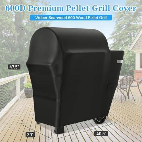 Utheer Grill Cover for Weber Searwood 600, 600D Waterproof 3400145 - Image 2