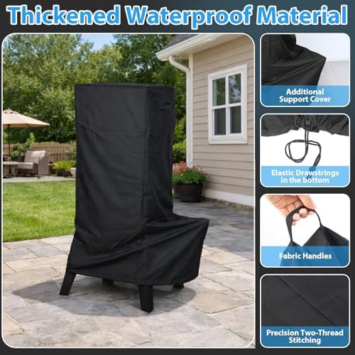 Utheer Smoker Cover for Pit Boss 3 Series Vertical Smoker, 600D Waterproof - Image 3