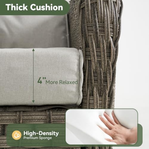 Aoxun 7-Piece Wicker Outdoor Patio Furniture Set with Thick Cushions - Image 6