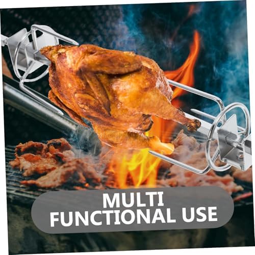Stainless Steel Rotisserie Cage for Turkey Meat Bbq Skewer Basket with Automatic Rotating Function for Even Cooking Oven Air Fryer - Image 7
