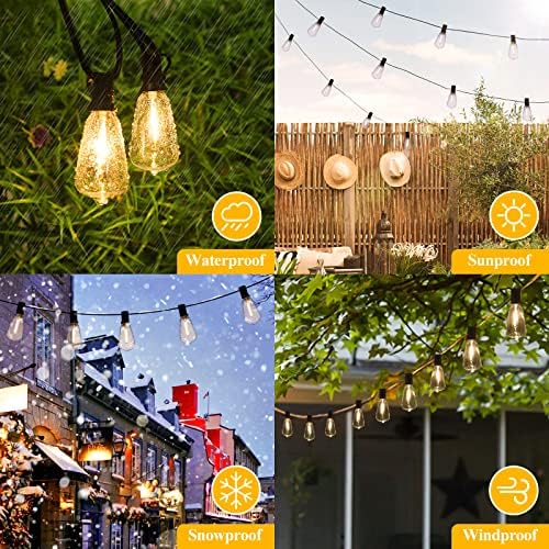 Brightever 25FT Outdoor String Lights 13 Bulbs, Waterproof Patio Lights - Image 5
