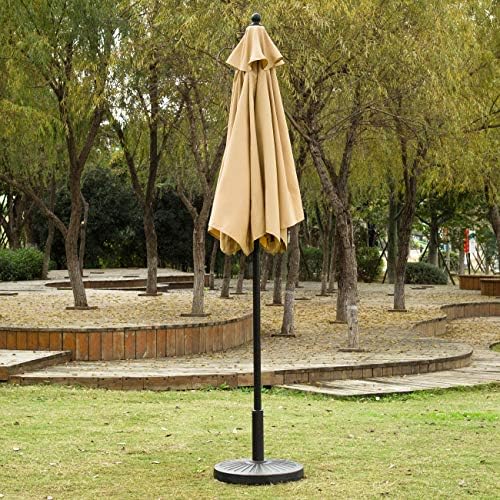 Sunnyglade 7.5' Patio Umbrella Outdoor Table Umbrella Tilt Crank Tan - Image 4