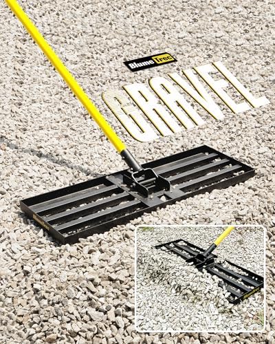 Lawn Leveling Rake, 45"x10" Heavy Duty Sand Leveling Tool with 7FT Long Handle, Steel Golf Rake for Soil, Compost, Gravel, Lawn Leveler for Yard, Garden, Golf Course, Landscaping Level Tool - Image 2