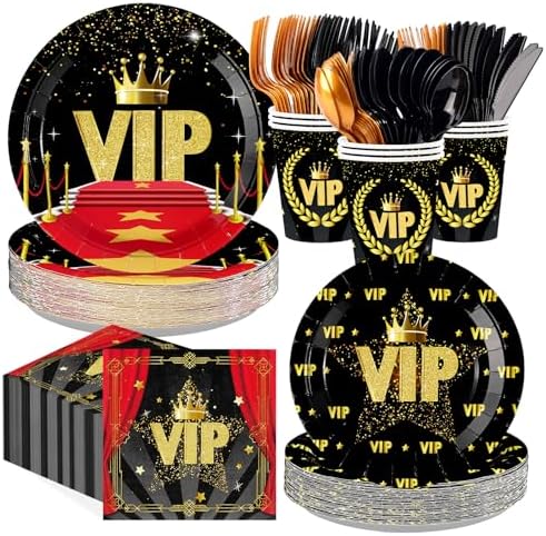 168Pcs Red Carpet Movie Star Party Decorations, Serves 24 by Greencian