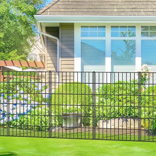 Metal Garden Fence 40 in x 11.7 ft, Outdoor Dog Fence with Stakes for Yard - Image 6