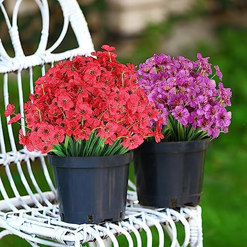 AGIRL Artificial Flowers Outdoor UV Resistant Fake Plant Garden Patio Decor - Image 6