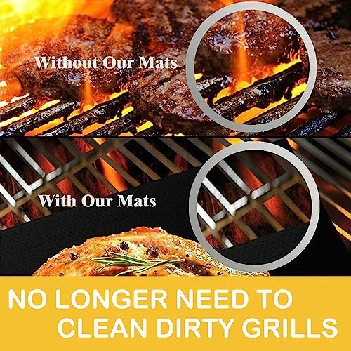 Dailyart 19x15inch Grill Mats for Outdoor Grill Non-stick 5 Pack Black - Image 3