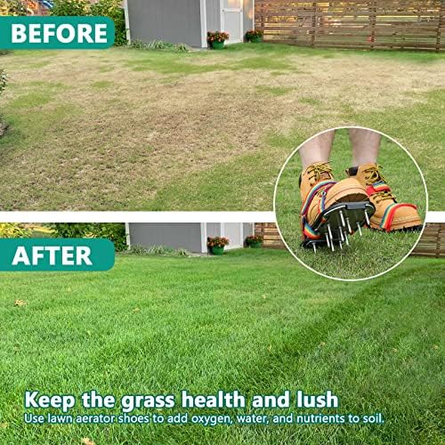 Lawn Aerator Shoes for Grass - Pre-Assembled Grass Aerator Shoes for Lawn - Soil Yard Aerator Tool for Aerating Patio Garden, Colorful, Medium Size - Image 7