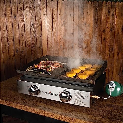 Blackstone 22" Tabletop Grill without Hood- Propane Fuelled – 22 inch Portable Gas Griddle with 2 Burners - Rear Grease Trap for Kitchen, Outdoor, Camping, Tailgating or Picnicking (1666) - Image 6