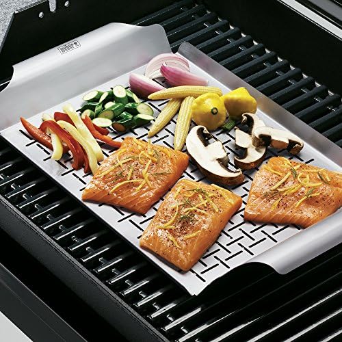 Weber® Grill Pan, Stainless Steel for Gourmet Grilling, 1.4" H x 11.8" W x 17.4" D (Pack of 6) - Image 4