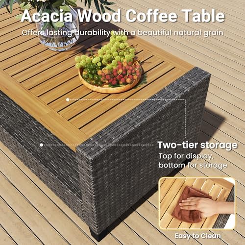 Wisteria Lane Patio Furniture Set, Wicker Outdoor Furniture for All Weather - Image 6